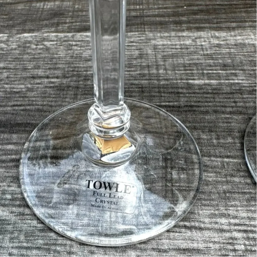 Towle TOC71NO Elegant Austrian Crystal Water Goblet -Excellent-Set of 3